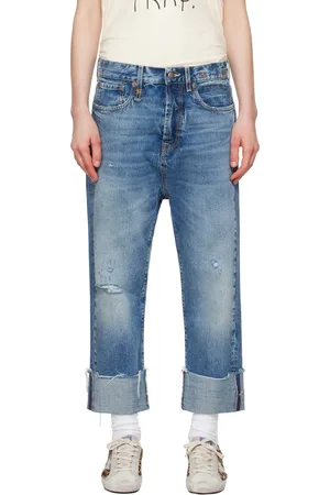 R13 Blue Tailored Drop Jeans