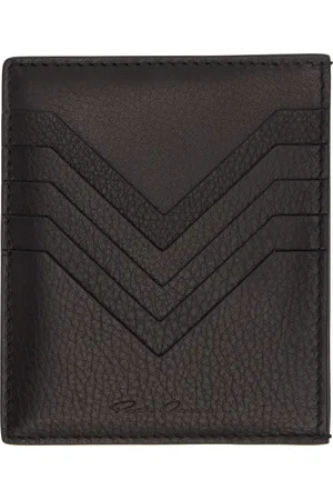 Rick Owens Black Porterville Square Soft Grain Card Holder