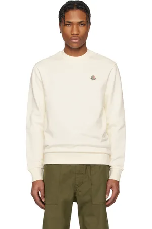 Moncler White Logo Patch Cotton Sweatshirt