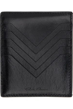 Rick Owens Black Hollywood Square Glossy Lamb Card Holder
