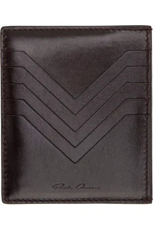 Rick Owens Brown Hollywood Square Card Holder