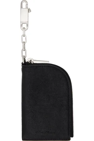 Rick Owens Black Megablister Lamb Leather Hook Wallet