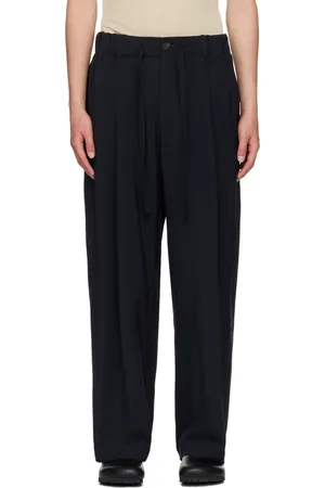 STUDIO NICHOLSON Navy Noam Trousers