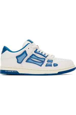 AMIRI Blue & White Chunky Skel Top Low Sneakers