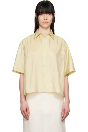 Jil Sander Yellow Spread Collar Shirt