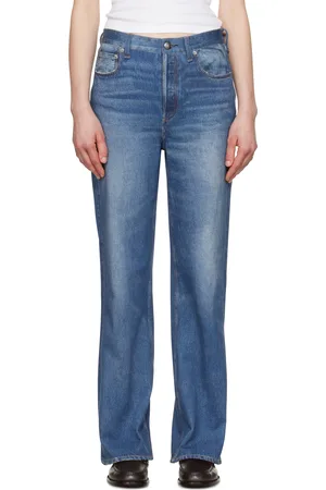 RAG&BONE Blue Miramar Terry Shea Ankle-Length Jeans