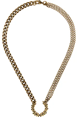 Fred Perry Gold Double Chain Laurel Wreath Necklace