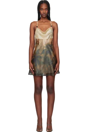 Palm Angels Multicolor Sunset Palms Minidress
