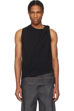 Courrèges Black Twist Tank Top