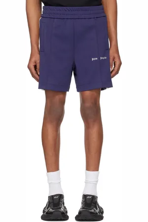 Palm Angels Navy Classic Logo Track Shorts