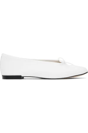 Marine Serre White Repetto Edition Lilouh Soft Nappa Ballerina Flats
