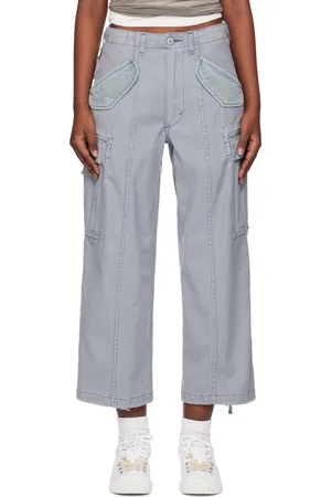 R13 Blue Cropped Cargo Pants