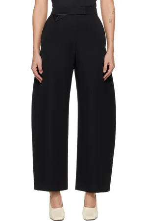 Recto High-Rise Curved Legs Wool Trousers
