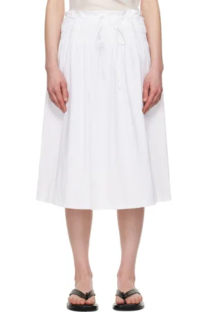 LE 17 SEPTEMBRE Smocked Drawstring Midi Skirt