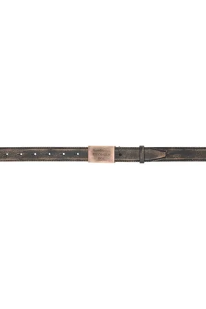 Acne Studios Brown Engraved Logo Leather Belt