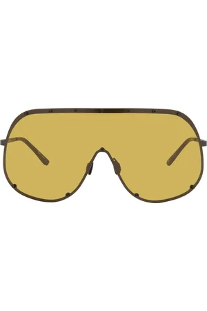 Rick Owens Black Hollywood Shield Sunglasses
