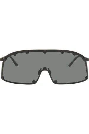 Rick Owens Black Hollywood Shielding Sunglasses