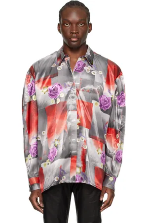 MARTINE ROSE Red & Gray Classic Shirt