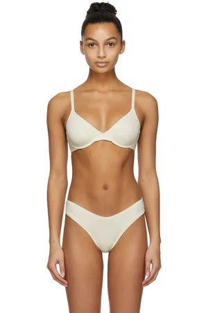 SKIMS Off-White Cotton Underwire Bra