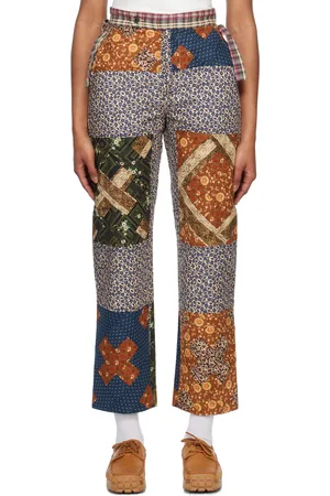 BODE Multicolor Criss Cross Quilt Trousers