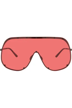 Rick Owens Black Hollywood Shield Sunglasses