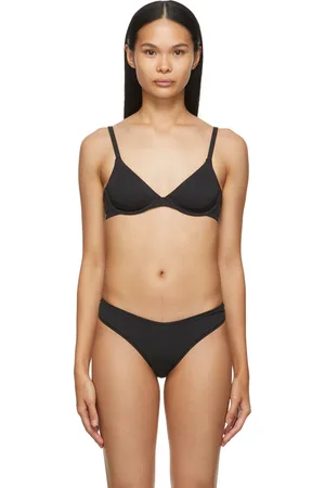 SKIMS Black Cotton Underwire Bra