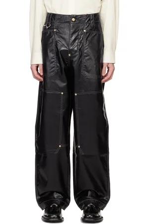 Eytys Black Mercury Faux-Leather Trousers