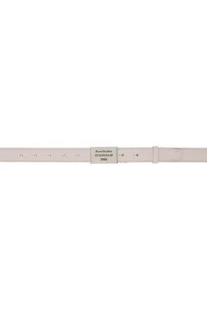 Acne Studios Pink Logo Plaque Belt