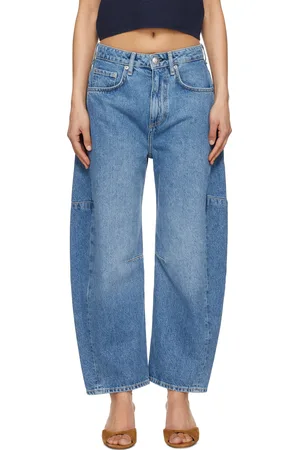 RAG&BONE Blue Charlie Ankle-Length Barrel Jeans