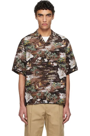 Wacko Maria Brown Rayon Poplin Shirt