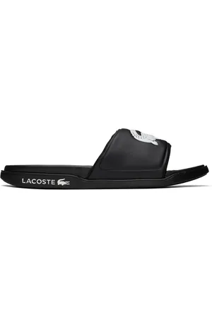 Lacoste Black Croco Dualiste Slides