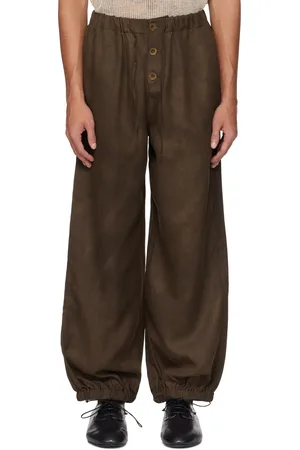 Aviva Jifei Xue Brown Drawstring Lounge Pants