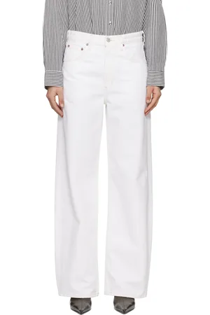 AGOLDE White Low Curve Jeans