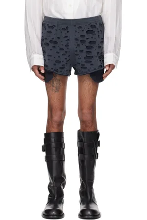 Acne Studios Black Distressed Shorts
