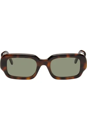 Loewe Brown & Black Rectangular Slim Sunglasses