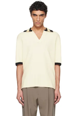 COMMAS Off-White Hand Crochet Collar Polo
