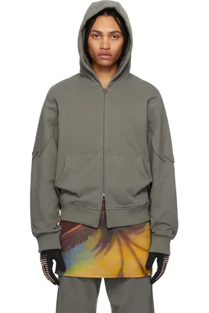 Kiko Kostadinov Gray Fox Racing Edition Fox Sherpa Zip Fleece Hoodie