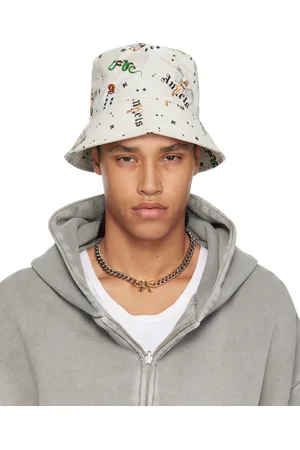 Palm Angels Off-White Pin Up All Over Bucket Hat