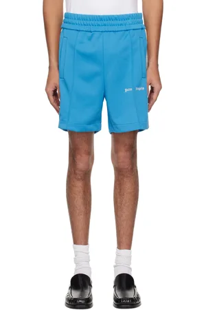 Palm Angels Blue Classic Logo Track Shorts