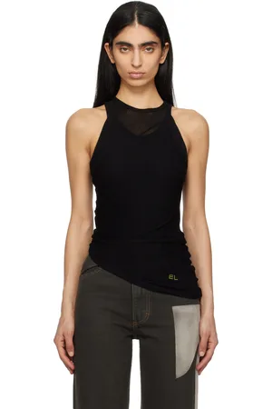 ECKHAUS LATTA Black Spiral Tank Top