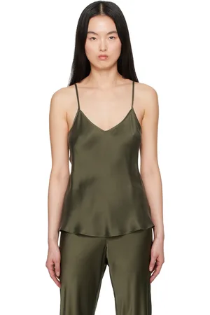 Silk Laundry Green Bias Cut Camisole