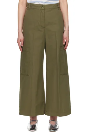 Max Mara Khaki Quiz Trousers