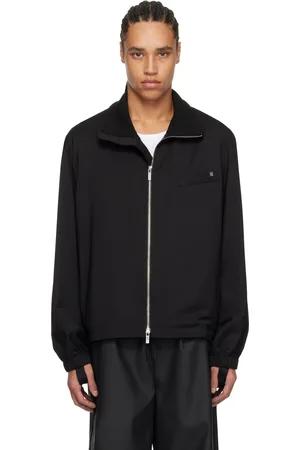 Helmut Lang Black Relaxed Wool Bomber Jacket