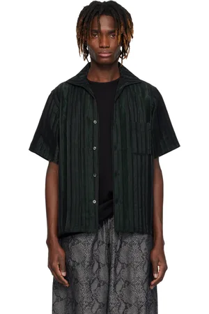 Pins & Needles Black & Green Italian Collar Shirt