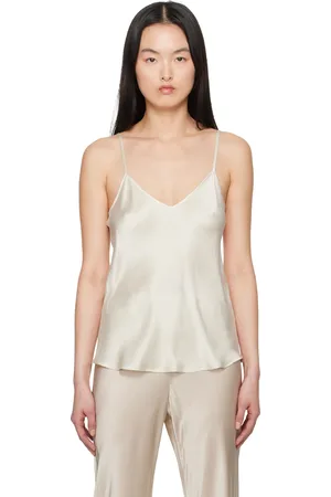 Silk Laundry Beige Bias Cut Camisole