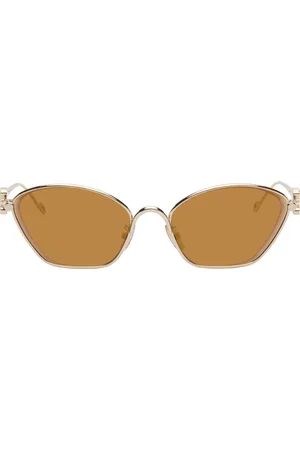 Loewe Gold Anagram Hexagonal Sunglasses