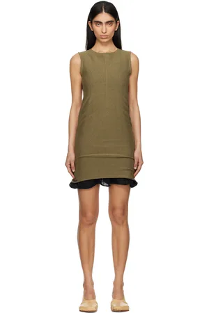 ECKHAUS LATTA Brown Veil Minidress