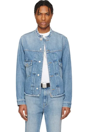 Givenchy Blue Reworked Biker Denim Jacket