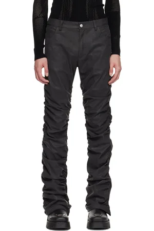 MISBHV Ruched Faux-Leather Trousers