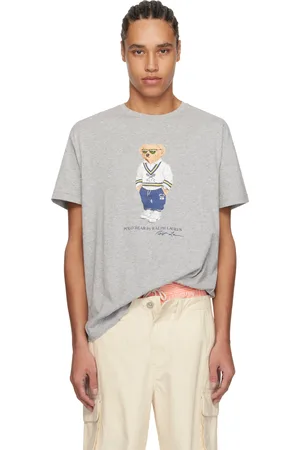 Ralph Lauren Gray Classic Fit Polo Bear Jersey T-Shirt